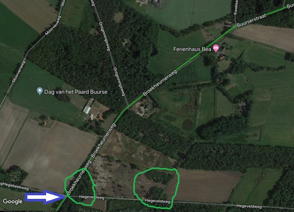 Route naar verzamelplaats en werkplek