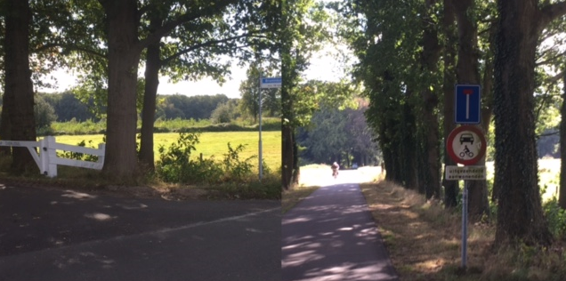 Foto's van de ingang naar de werkplek