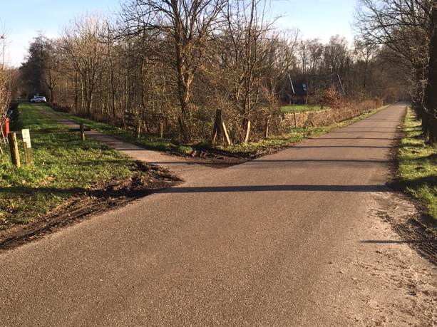 De weg bij het verzamelpunt