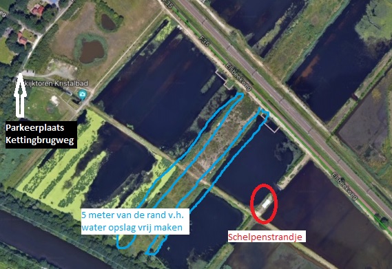 Locatie van de werkzaamheden op het Kristalbad