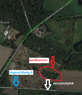 Verzamelplek en werkplek Hegeveld