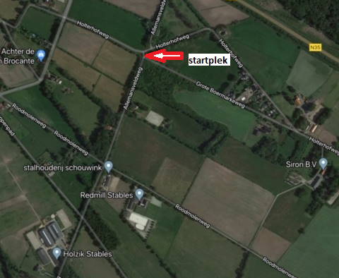 Startplek voor de werkzaamheden op 25 september