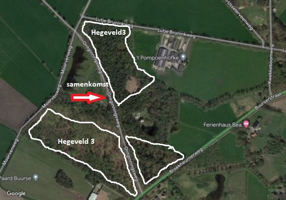 Google maps foto met daarop de locatie waar we verzamelen en werken