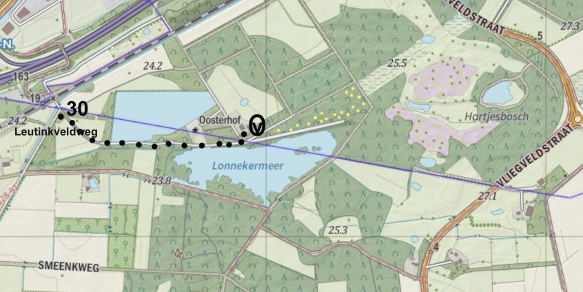 Plattegrond Lonnekermeer met verzamel en werkplek