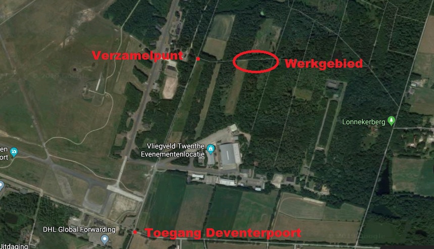 Verzamelpunt radartoren vliegveld