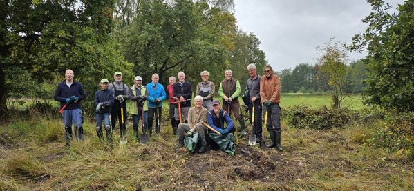 Groepsfoto vrijwilligers op Zonnebeek